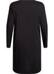 Long-sleeved nightgown in organic cotton, Black, Packshot image number 1