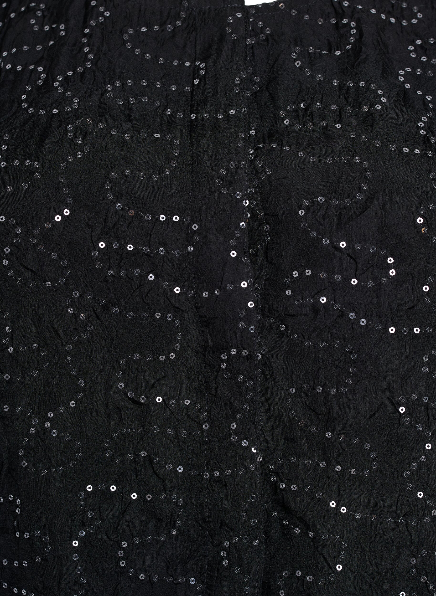 Zizzifashion Party blouse with sequins and 1/2 sleeves, Black, Packshot image number 2