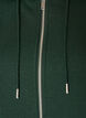 Hooded sweatshirt with a zip and pockets, Green, Packshot image number 2