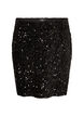 Short sequin skirt, Black, Packshot image number 0