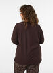 Cotton pyjama top with heart print, Brown, Model image number 2