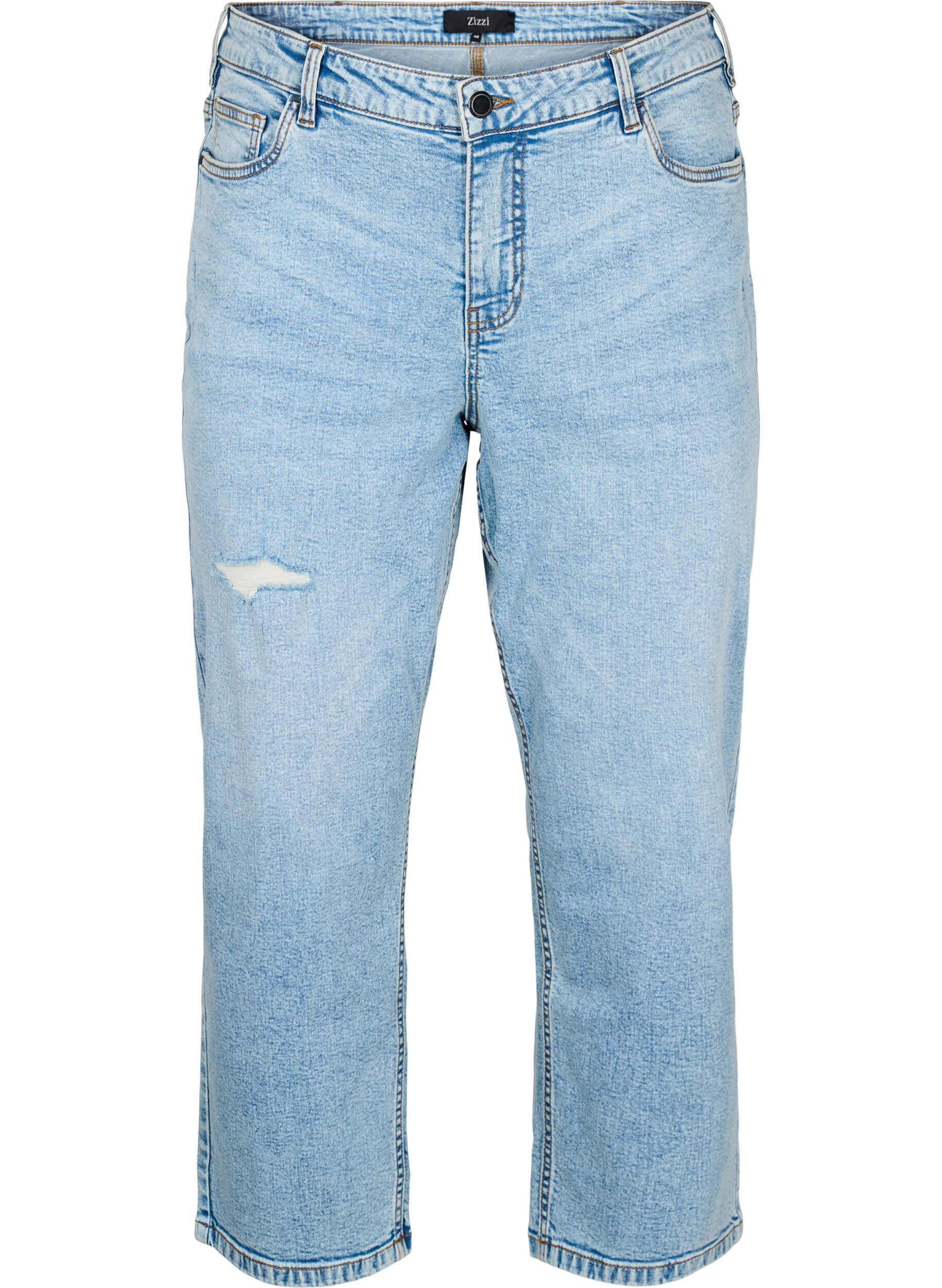 Cropped Vera jeans with distress detail