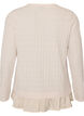 Structured blouse with ruffle hem, Vanilla, Packshot image number 1