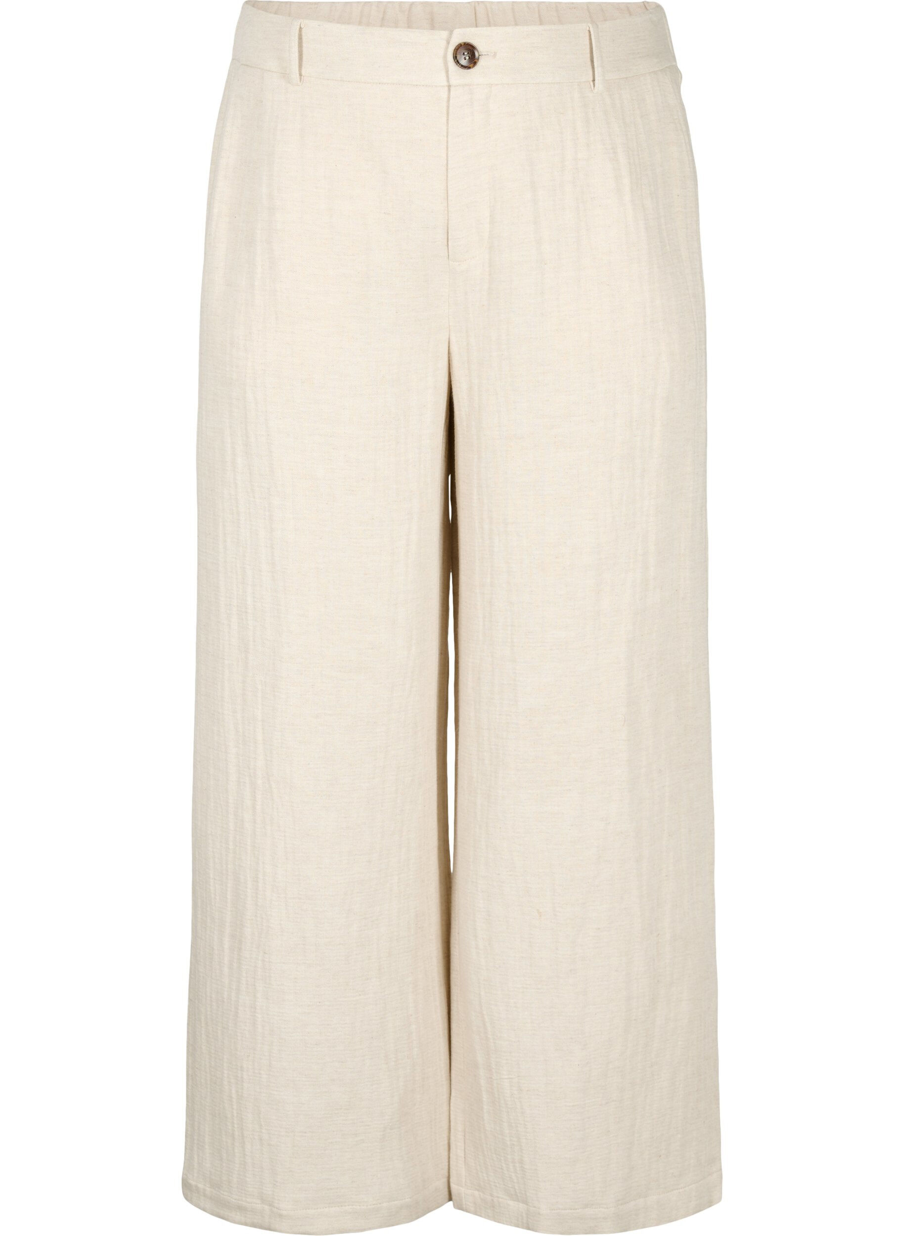 Zizzifashion Suit trousers in a material blend with linen, Rainy Day, Packshot image number 0