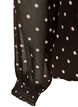 Dotted chiffon blouse with sheer sleeves, Brown, Packshot image number 3