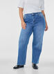 Straight jeans with a lightly distressed look, Light Blue, Model image number 2