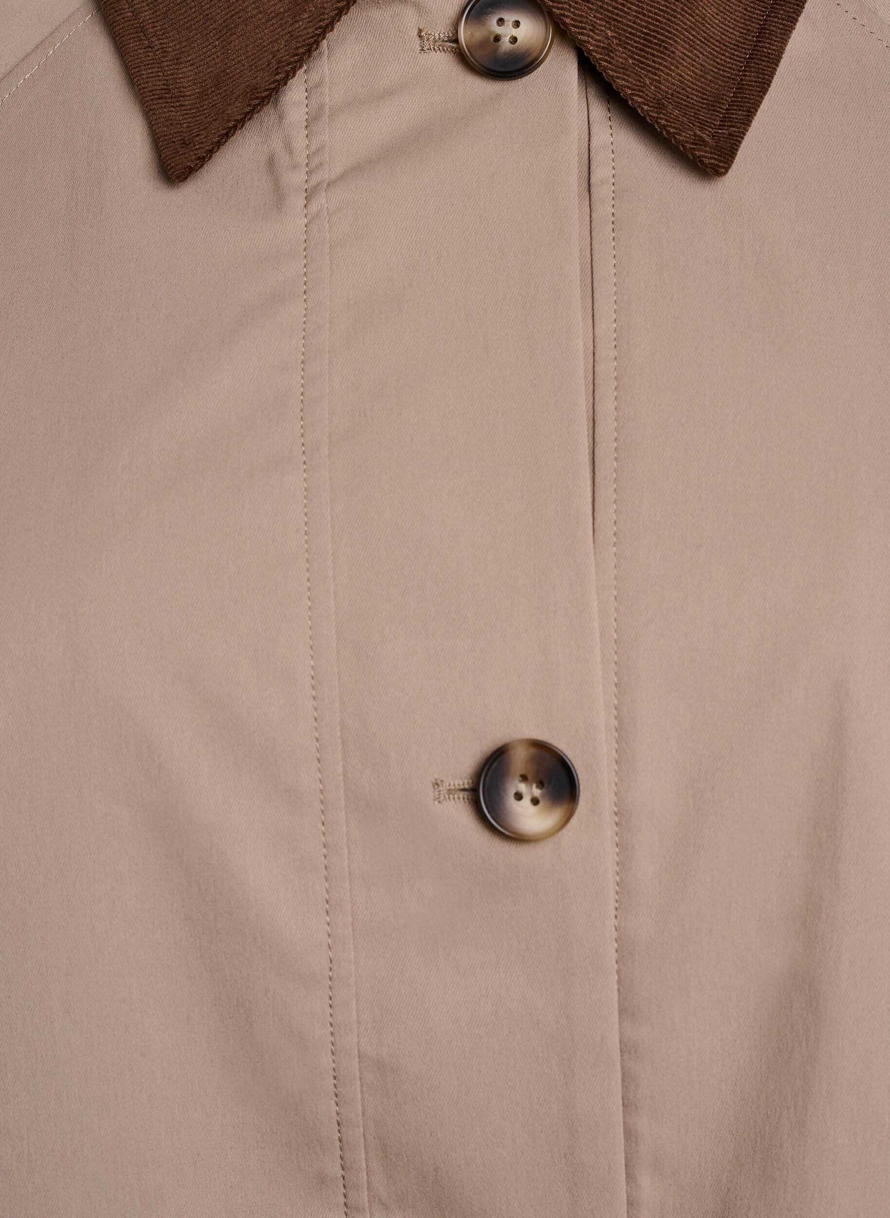 Zizzifashion Spring jacket with contrasting corduroy details, Desert Taupe, Packshot image number 2