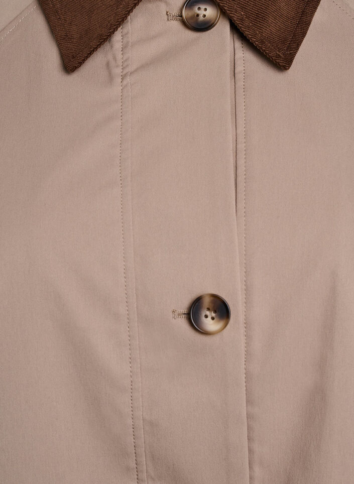 Spring jacket with contrasting corduroy details, Desert Taupe, Packshot image number 2