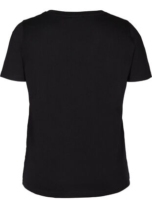 Short-sleeved t-shirt with a print, Black, Packshot image number 1