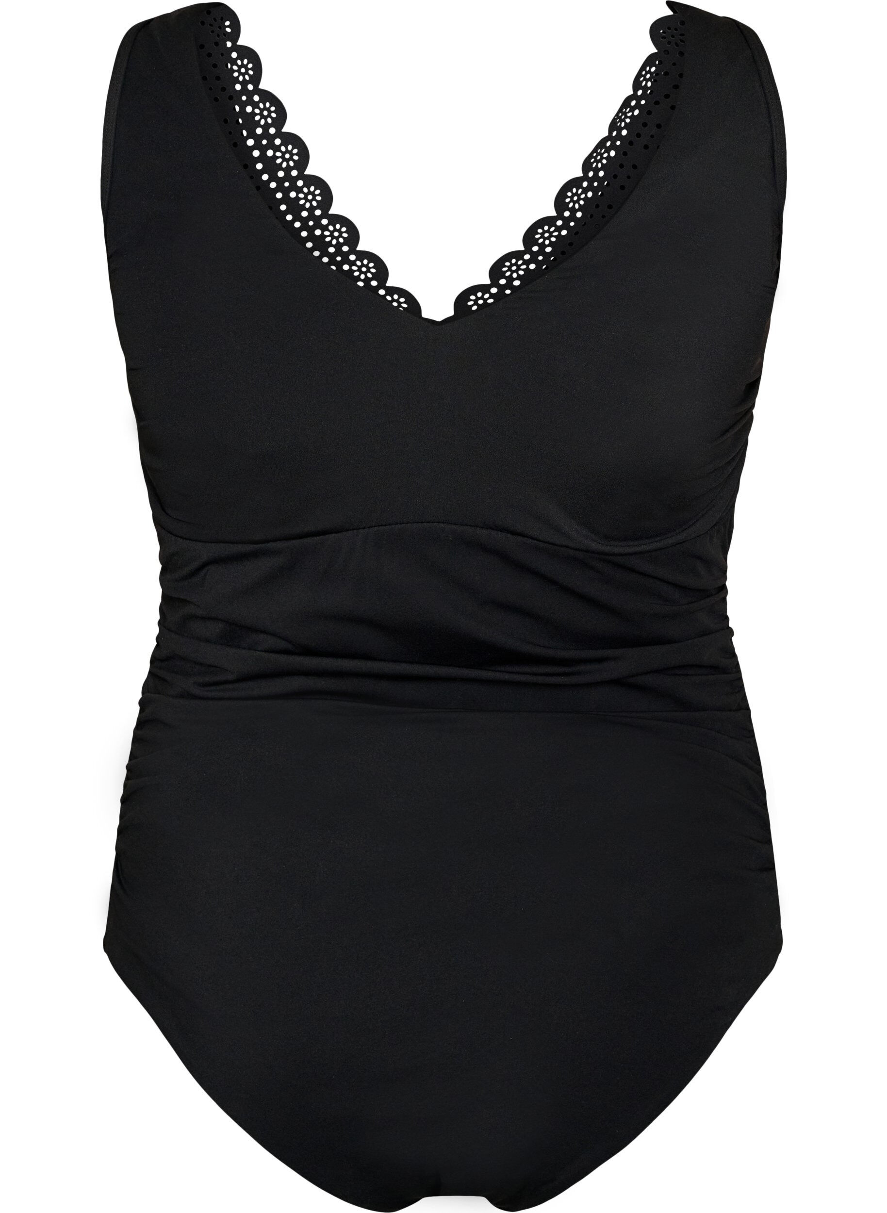 Zizzifashion Swimsuit with padded top and cut-out back detail, Black, Packshot image number 1
