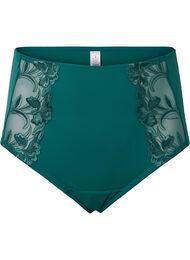 Hipster with lace and high waist, Green-Blue Slate, Packshot