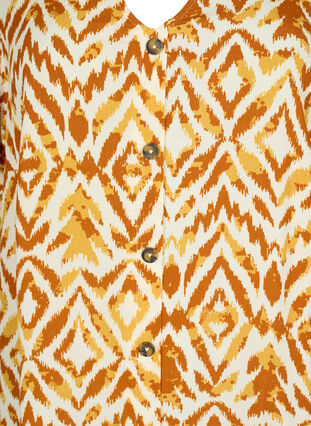 Viscose blouse with buttons, Amber Green Tribe, Packshot image number 2