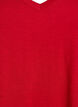 Short sleeve basic t-shirt with v-neck, Red, Packshot image number 2