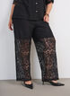 Lace blouse with decorative buttons, Black, Model image number 3