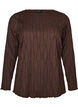 Jersey blouse with a wavy texture, Brown, Packshot image number 0