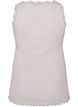 Ribbed top with lace trim, Grey, Packshot image number 1