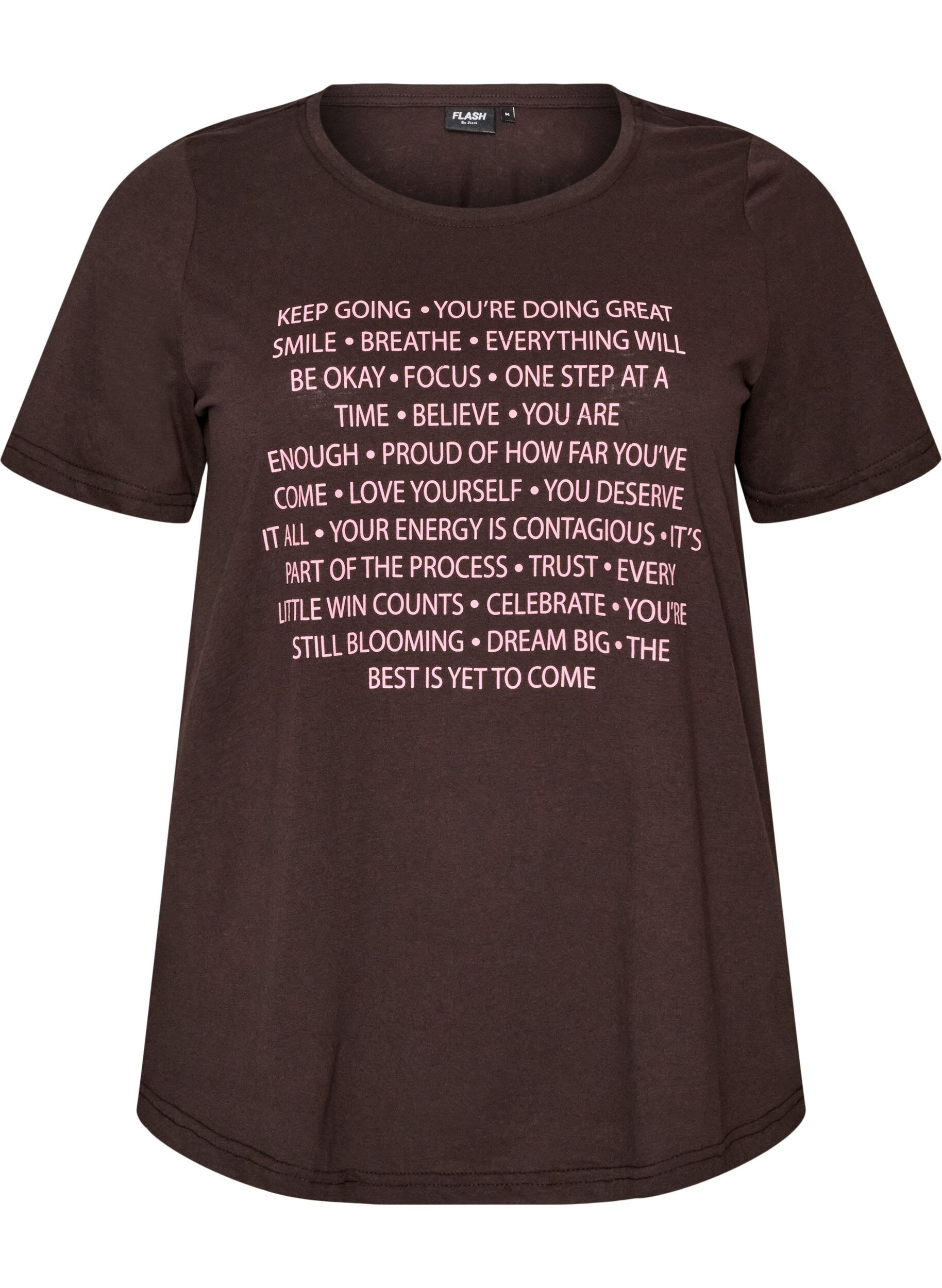 ZizzifashionT-shirt with motif, Brown, Packshot image number 0