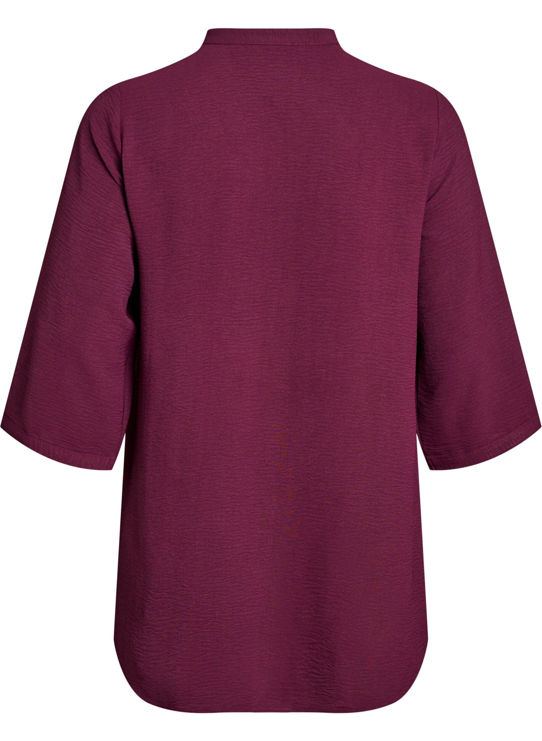 Zizzifashion Tunic with 3/4 sleeves, Dark Bordeaux, Packshot image number 1