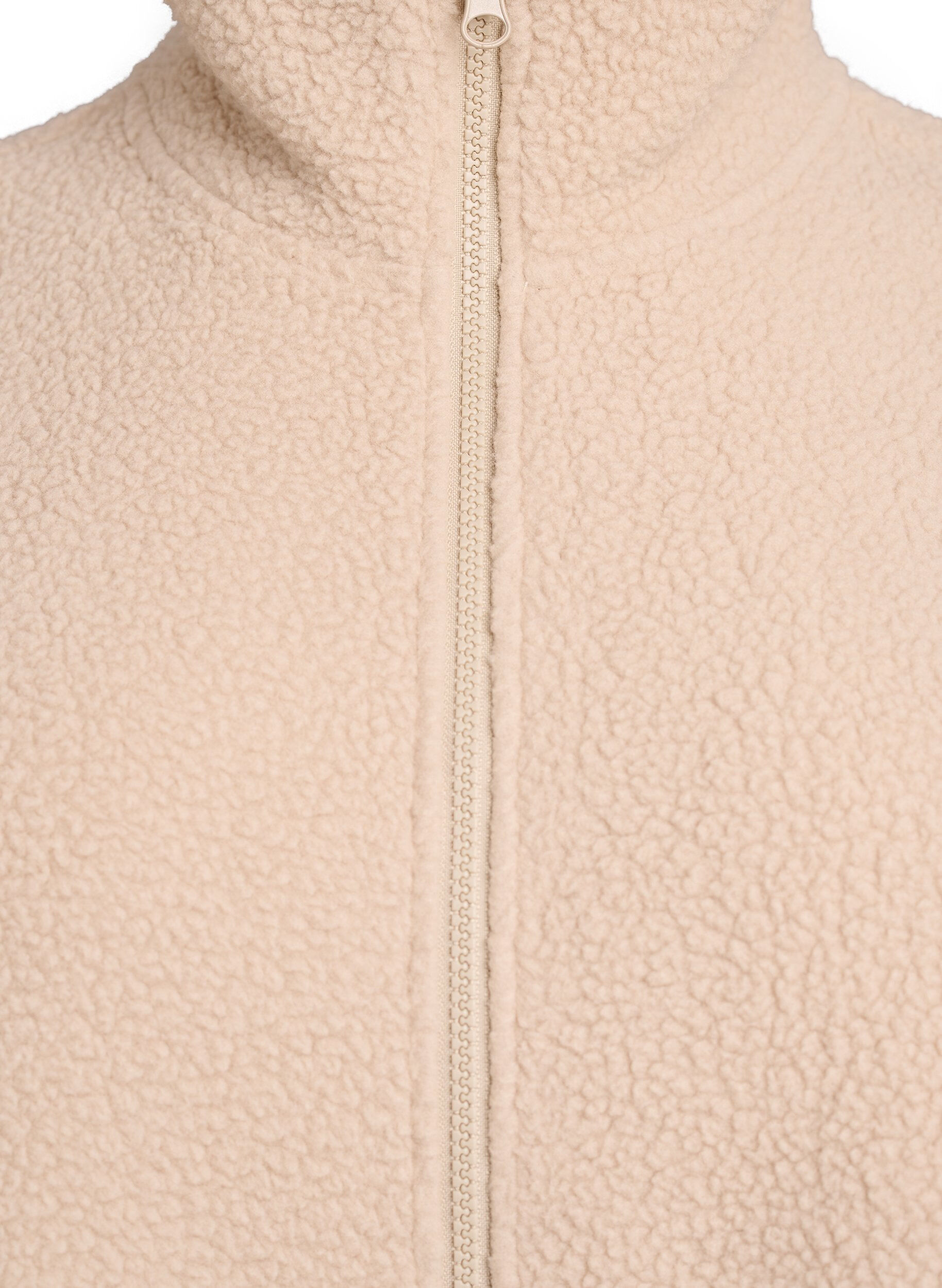 Zizzifashion Teddy vest with pockets, Beige, Packshot image number 2