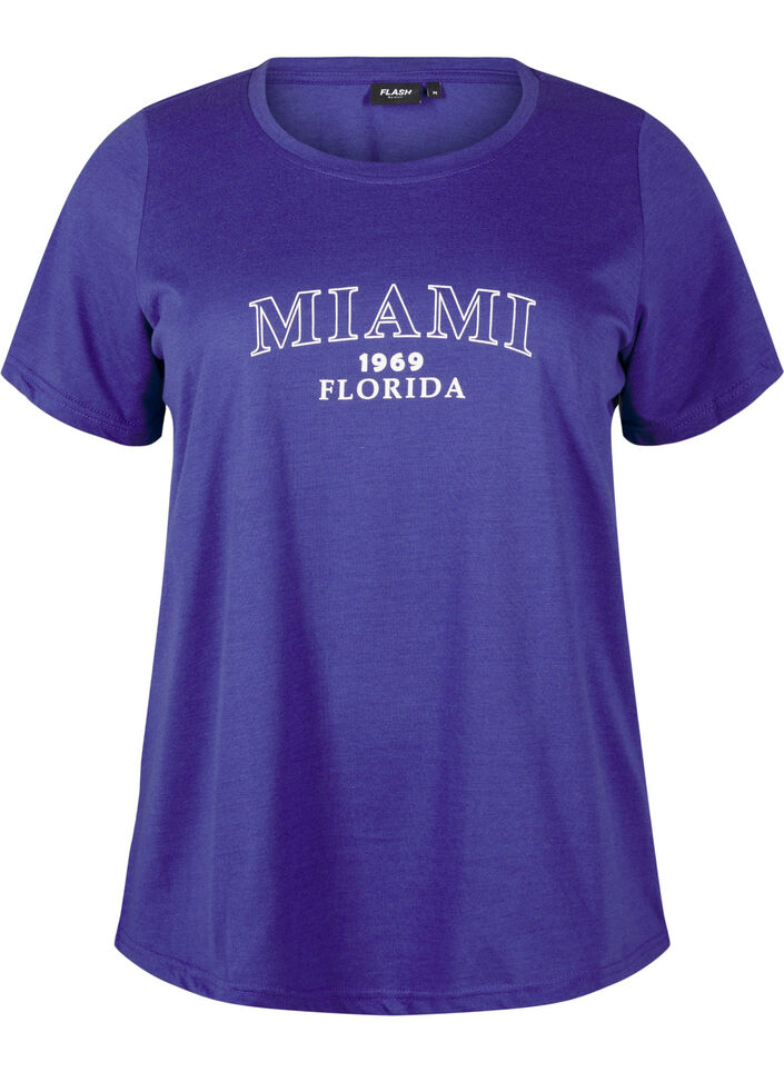 FLASH - T-shirt with motif, Royal Blue Miami, Packshot image number 0