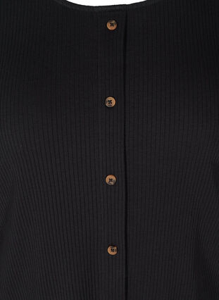 Blouse with 7/8 sleeves and buttons, Black, Packshot image number 2