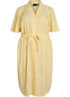 Shirt dress in linen and viscose with a tie belt, Yellow, Packshot image number 0