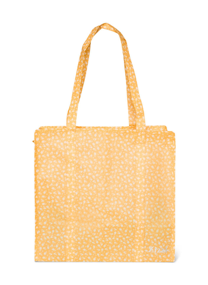 Shopping bag with zipper, Orange, Packshot image number 1