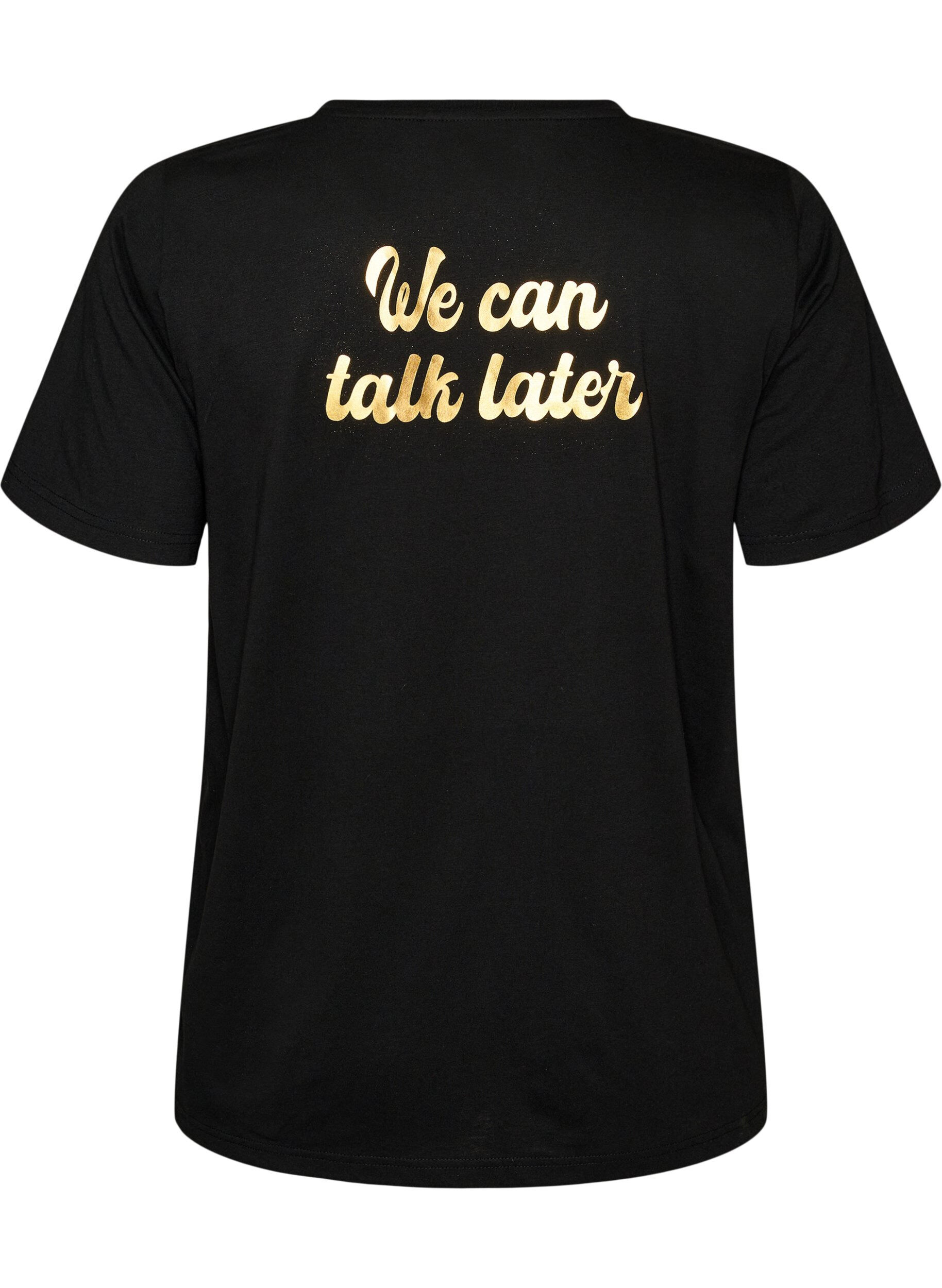 ZizzifashionT-shirt with motif, Black, Packshot image number 1