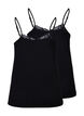 Viscose top with lace details, Black, Packshot image number 1