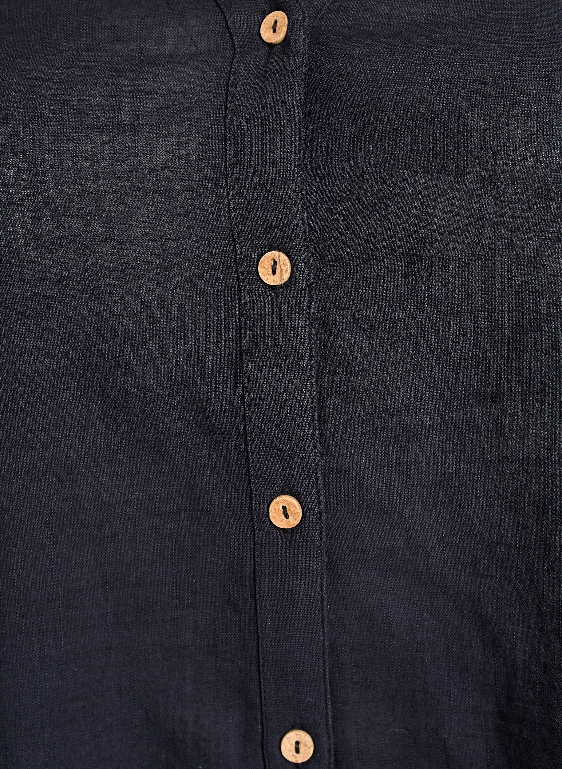 ZizzifashionCotton shirt blouse with V-neck, Black, Packshot image number 2