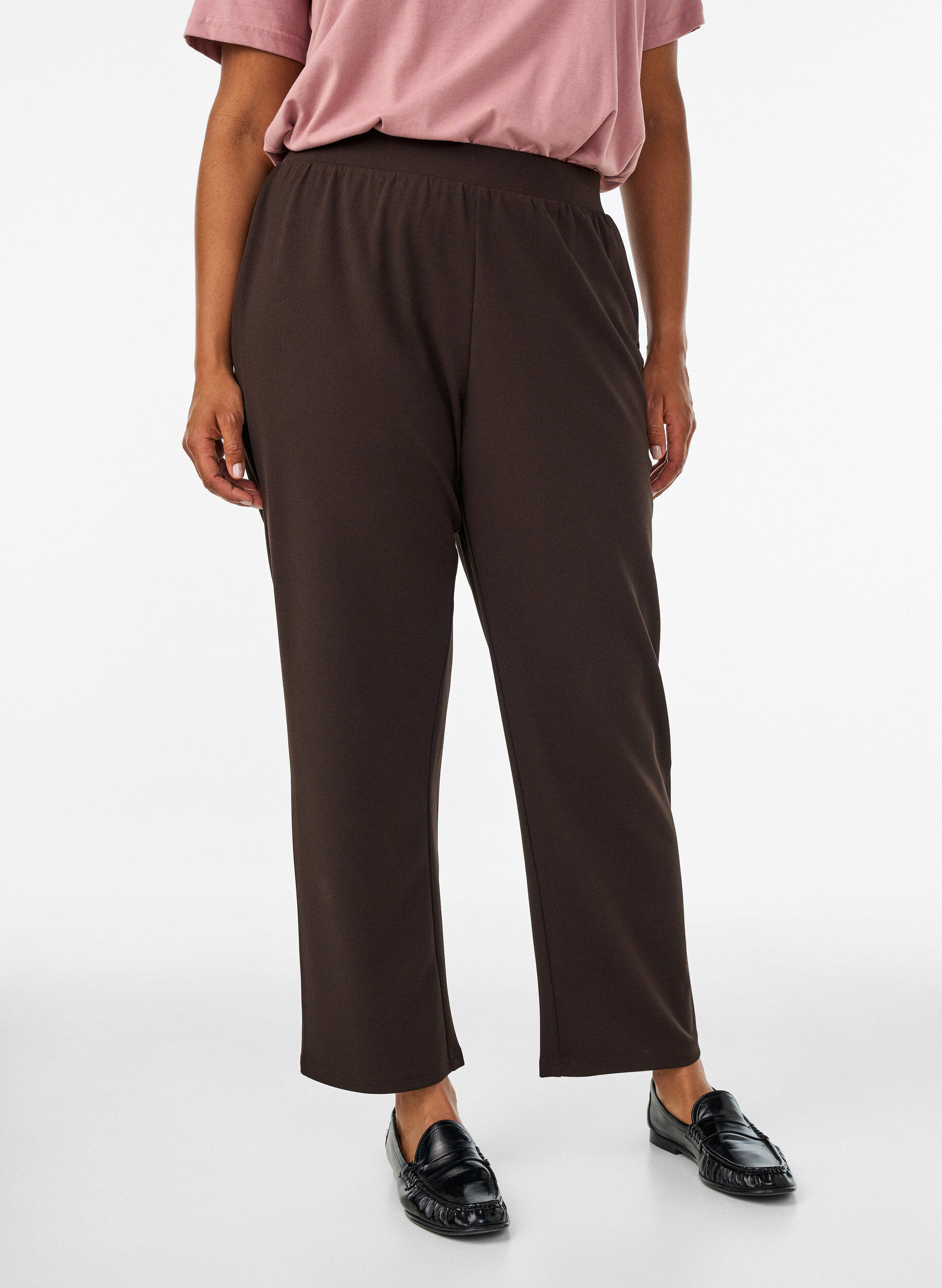 ZizzifashionStraight fit trousers, Brown, Model image number 2