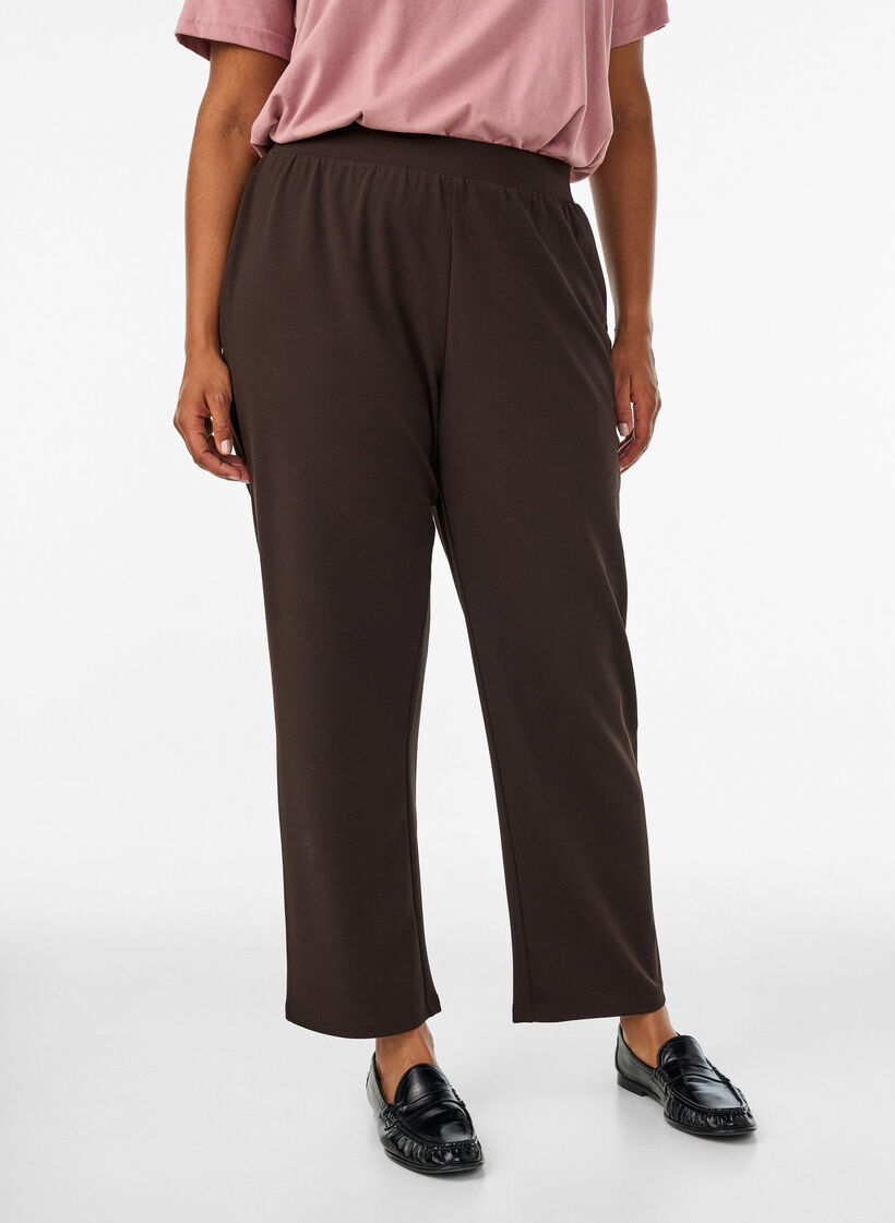 Straight fit trousers, Brown, Model image number 2
