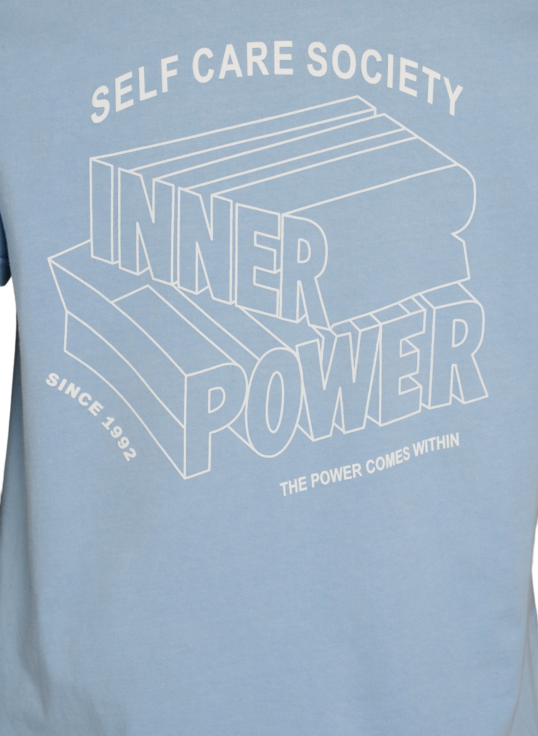 ZizzifashionOrganic cotton graphic T-shirt, Light Blue, Packshot image number 3