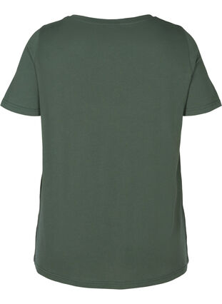 Short-sleeved t-shirt with print, Green w. Eagle , Packshot image number 1