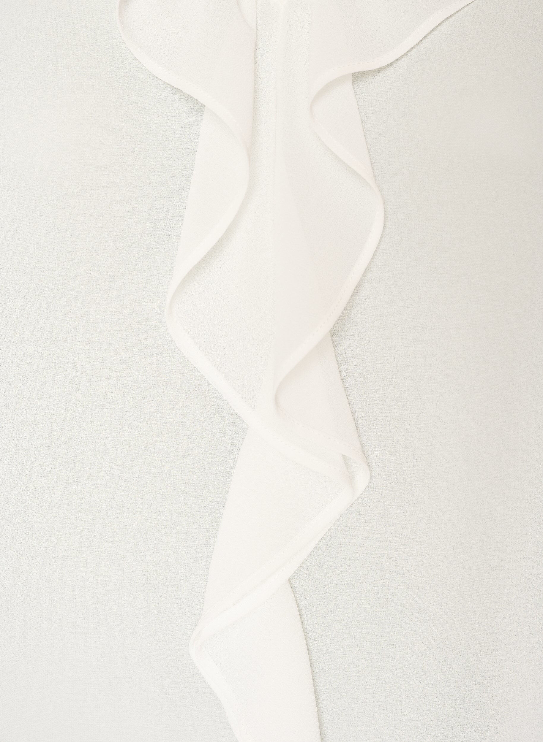 Zizzifashion Tunic with ruffles and 3/4 sleeves, Vanilla, Packshot image number 2