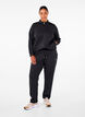 Sweatpants with pockets and high waist, Black, Model image number 1