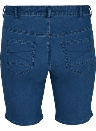 Close-fitting denim shorts, Medium Blue Denim, Packshot image number 1