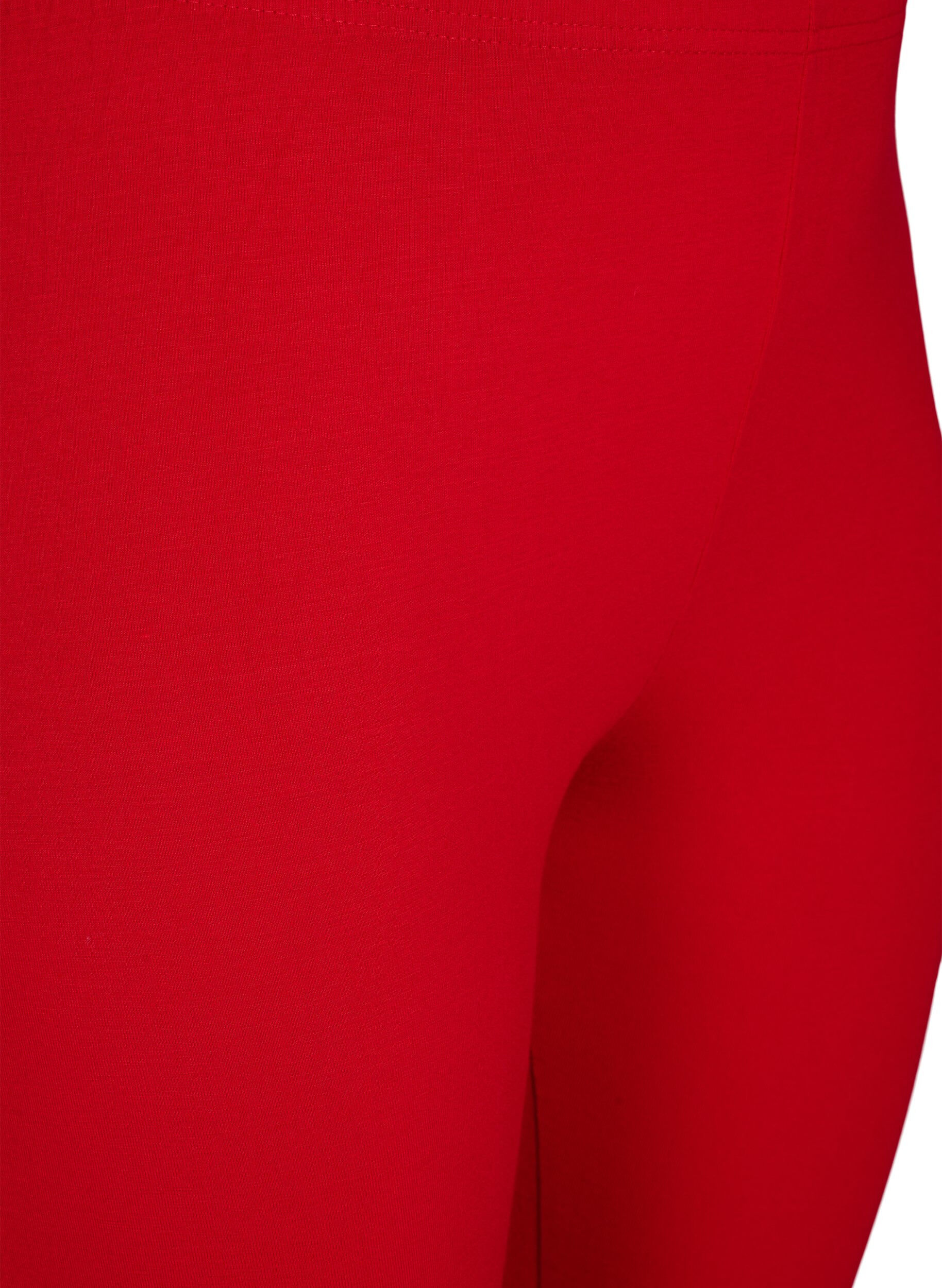 Zizzifashion Basic 3/4-length viscose leggings, Red, Packshot image number 2