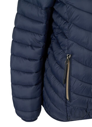 Quilted lightweight jacket with hood and pockets, Navy Blazer as SMS, Packshot image number 3