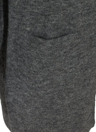 Cardigan with wool, Dark Grey Melange, Packshot image number 3