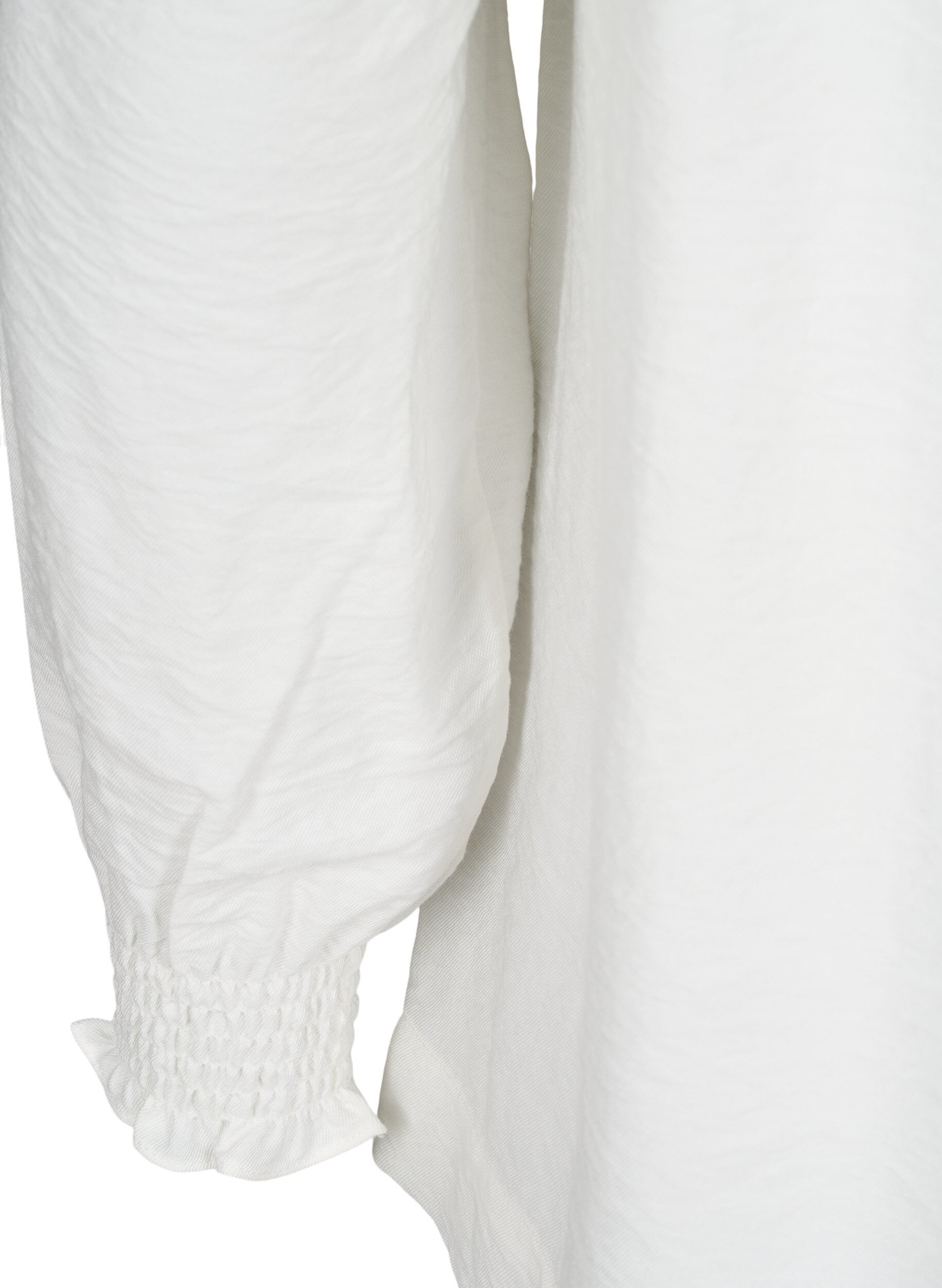 Zizzifashion Blouse with ruffle collar, Vanilla, Packshot image number 3