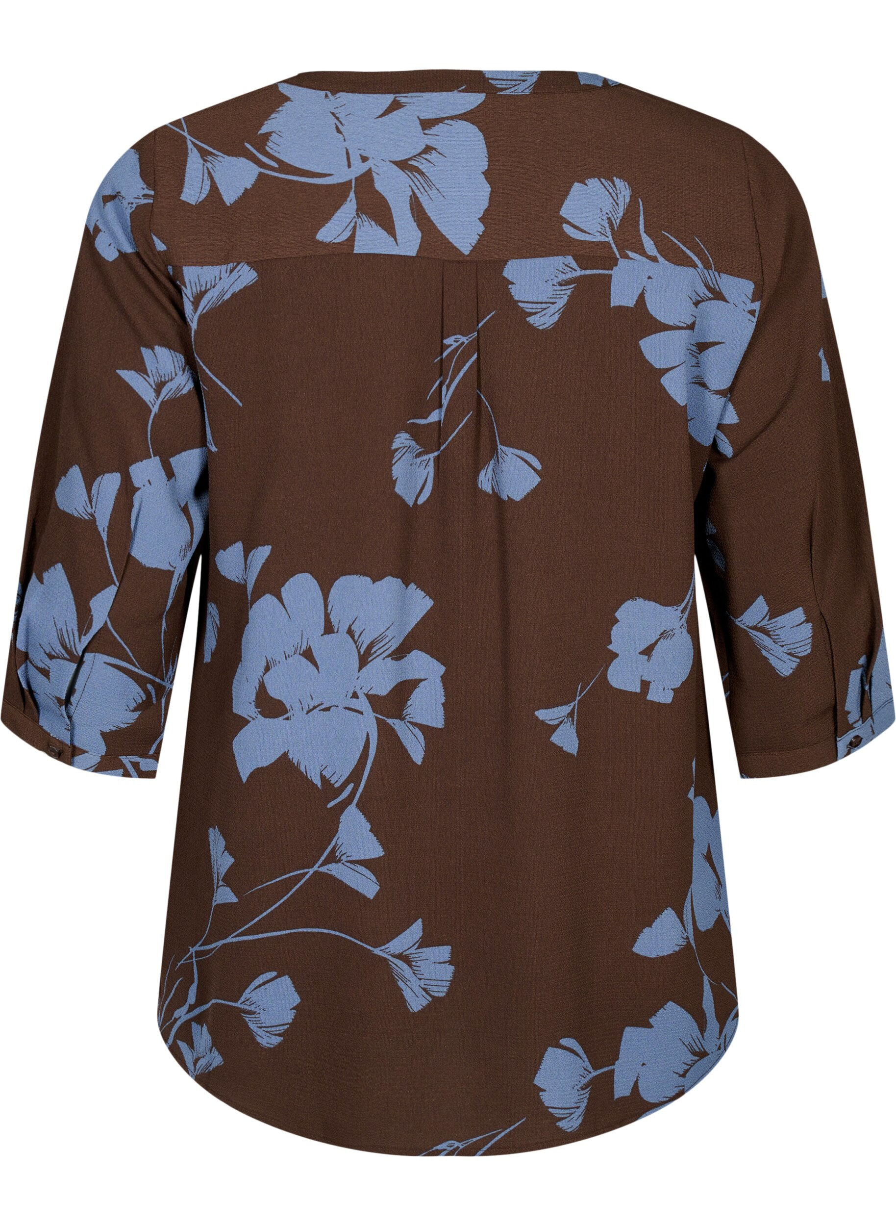Zizzifashion Dotted blouse with 3/4 sleeves, Falcon Flower, Packshot image number 1