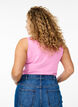 Solid color basic top in cotton, Pink, Model image number 2