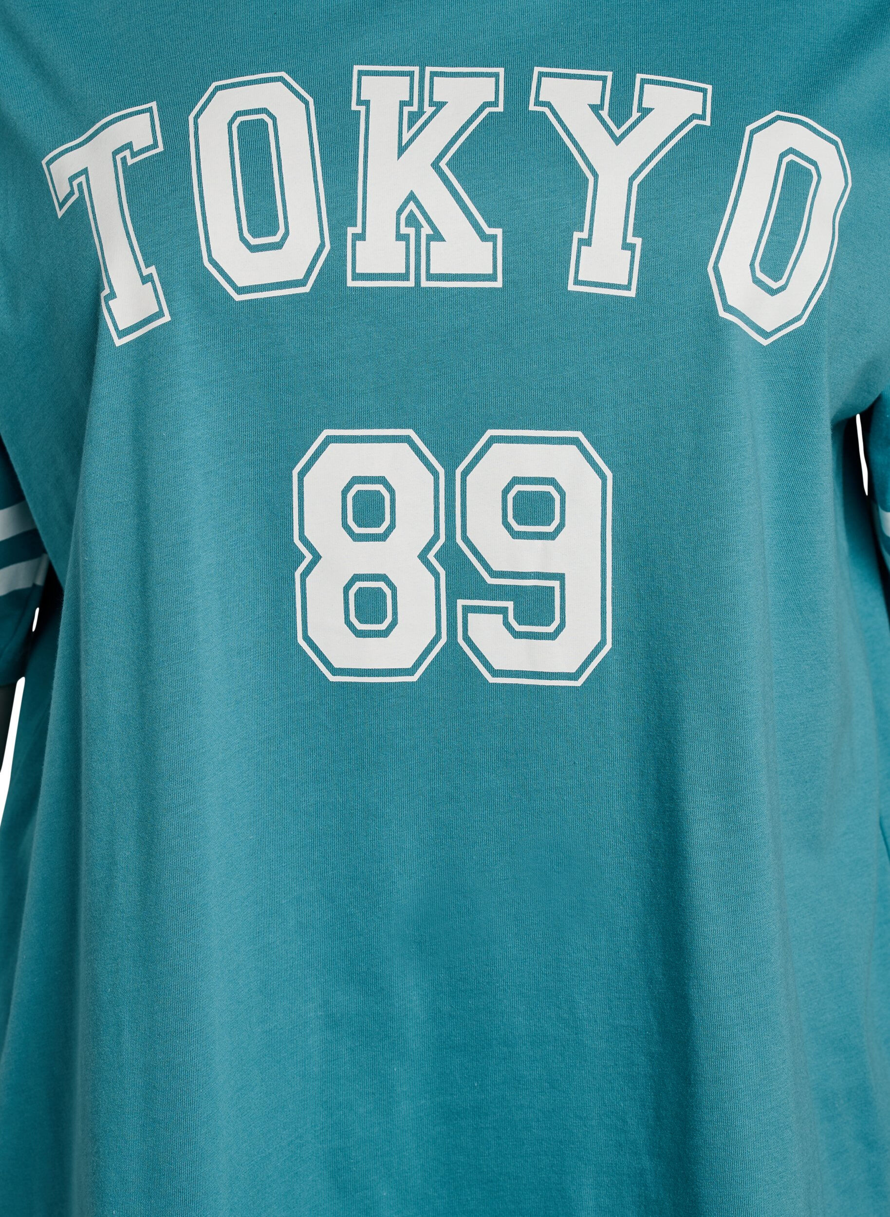 Zizzifashion Sporty oversized college T-shirt, Blue, Packshot image number 2