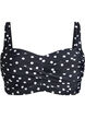 Bikini top with padding and print, Black, Packshot image number 0