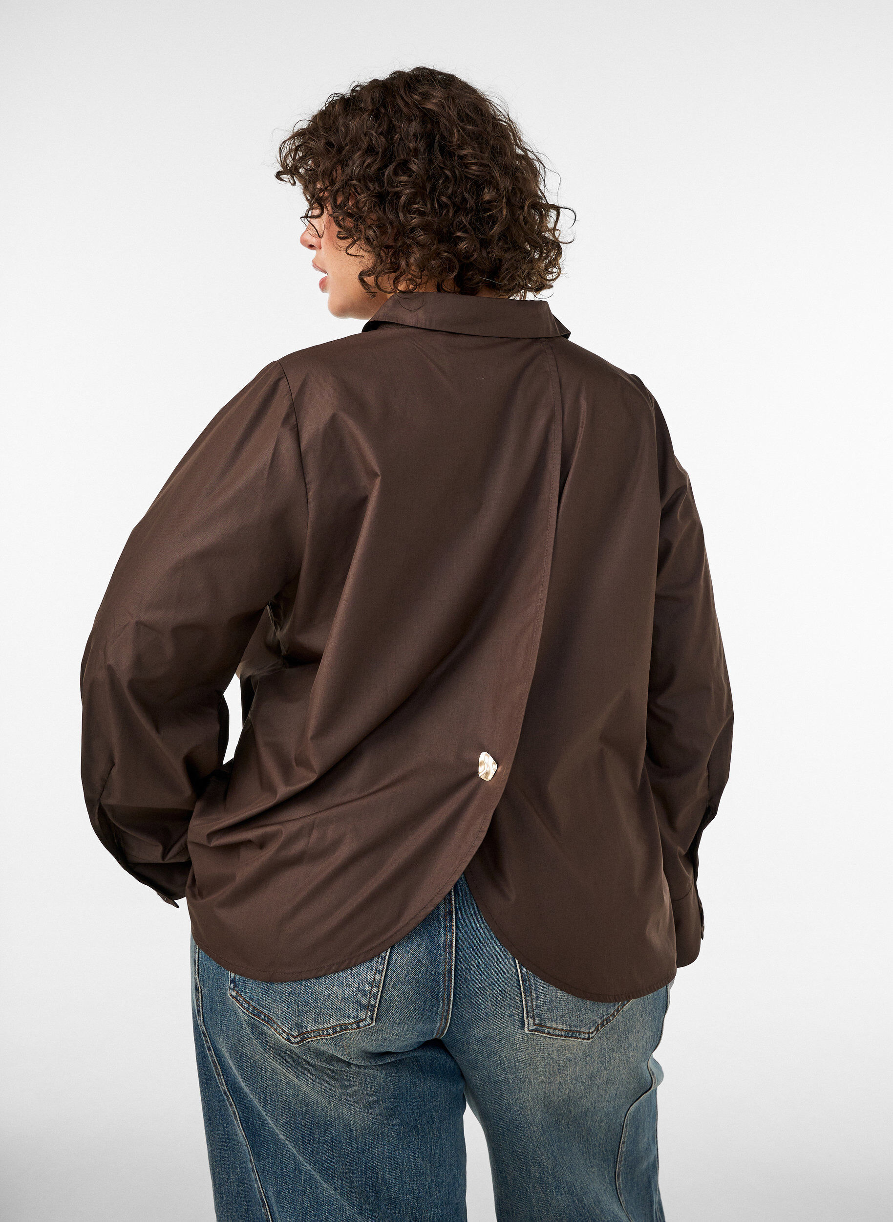 ZizzifashionShirt with decorative back detail, Brown, Model image number 2