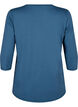 Sports top with 3/4 sleeves, Petrol, Packshot image number 1