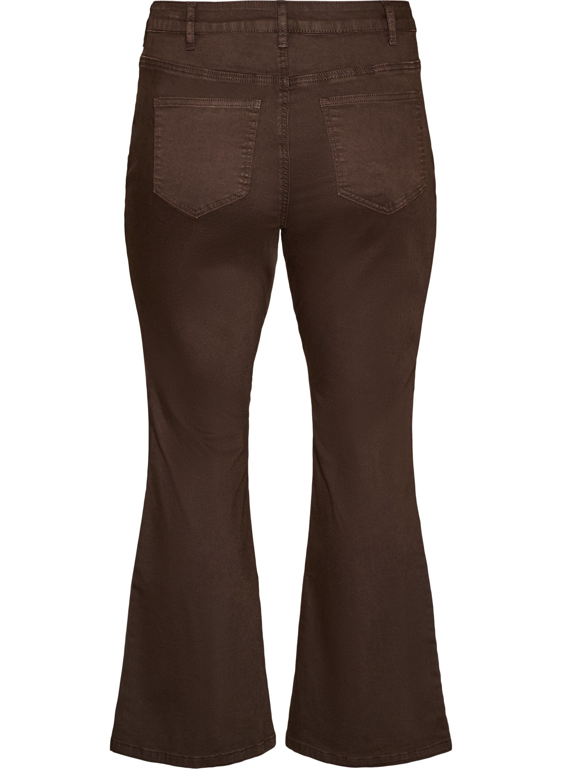 ZizzifashionEllen bootcut jeans in coloured denim, Brown, Packshot image number 1