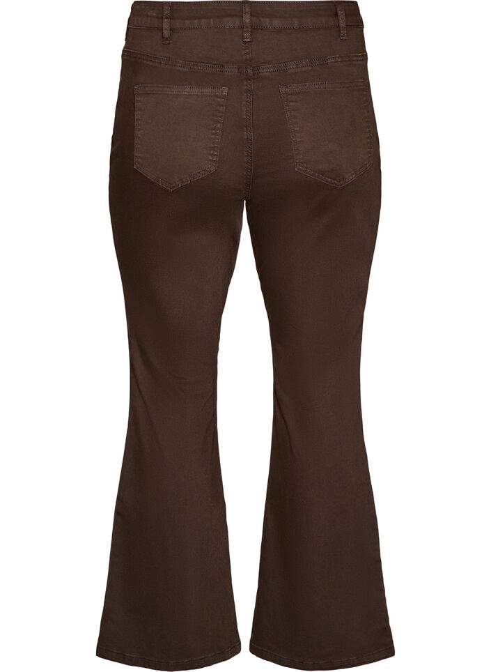 Ellen bootcut jeans in coloured denim, Brown, Packshot image number 1