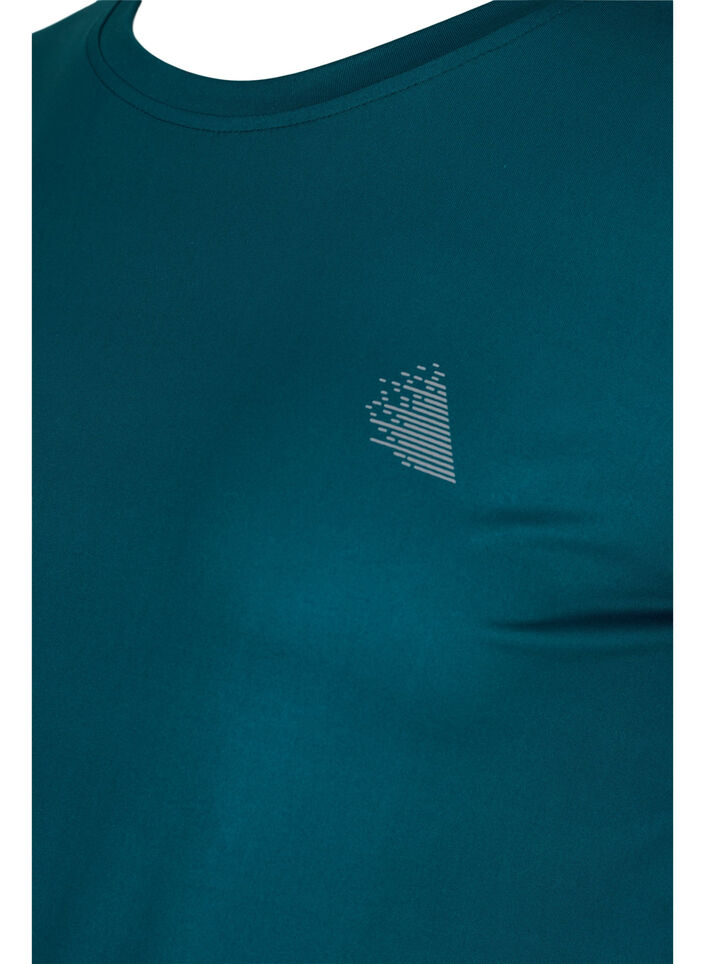 Maternity gym t-shirt, Deep Teal, Packshot image number 2